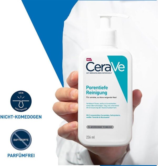 Cerave Blemish Control Face Cleanser With 2% Salicylic Acid & Niacinamide For Blemish-Prone Skin 236Ml - Image 6