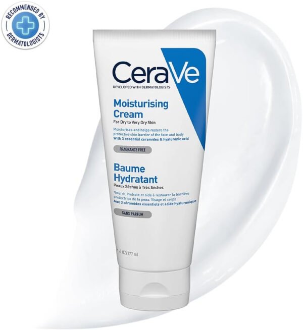 CeraVe Moisturising Cream for Dry to Very Dry Skin 177 ml with Hyaluronic Acid & 3 Essential Ceramides - Image 10