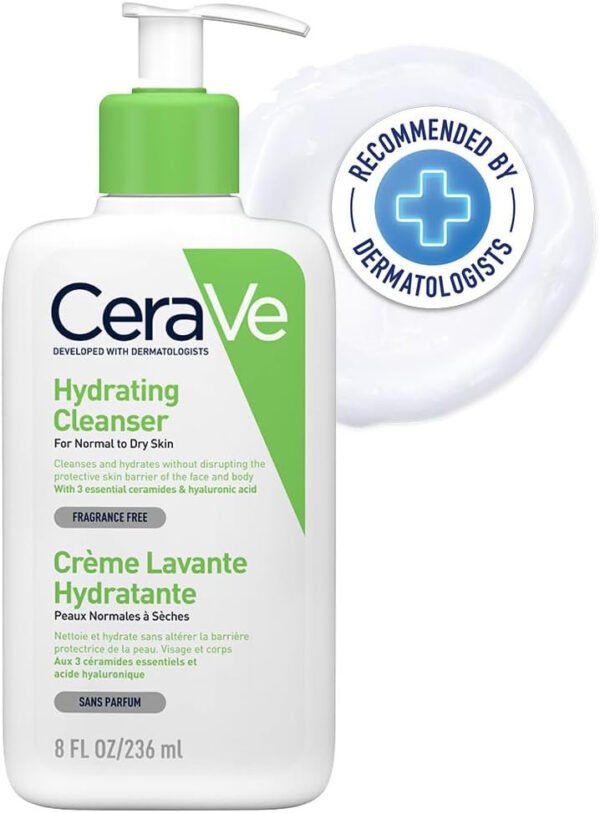 CeraVe Hydrating Cleanser | Face and Body Wash for Normal to Dry skin with Hyaluronic Acid and Ceramides | Fragrance Free