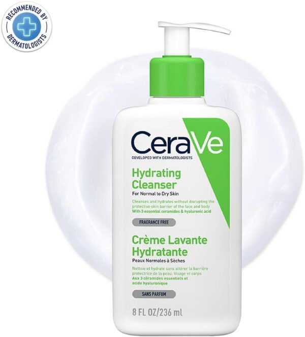 CeraVe Hydrating Cleanser | Face and Body Wash for Normal to Dry skin with Hyaluronic Acid and Ceramides | Fragrance Free - Image 11
