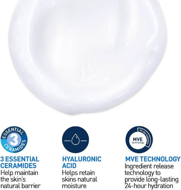 CeraVe Hydrating Cleanser | Face and Body Wash for Normal to Dry skin with Hyaluronic Acid and Ceramides | Fragrance Free Paraben Free |16Oz, (Pack of 1), 473 ML - Image 3