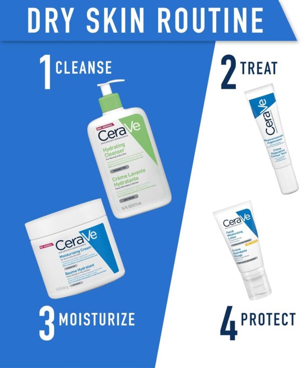 CeraVe Moisturizing Cream | 48H Body and Face Moisturizer for Dry to Very Dry Skin 16Oz, 454 g - Image 7