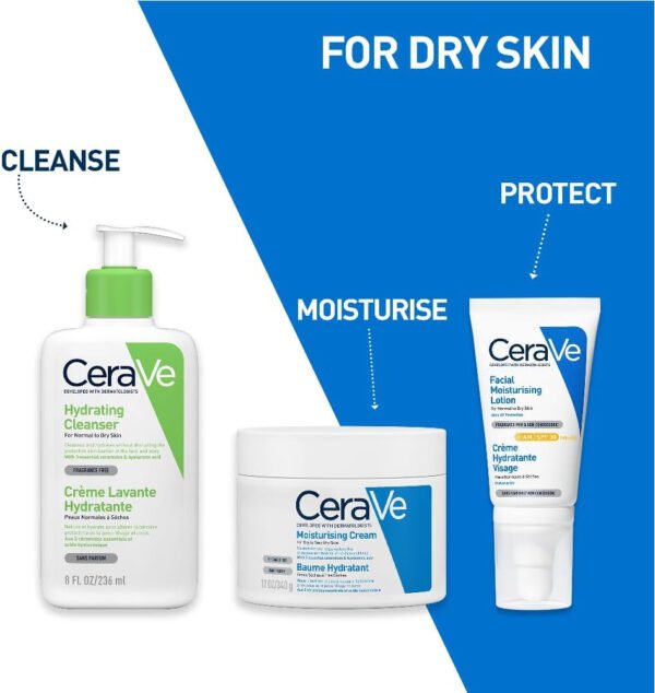 CeraVe Hydrating Cleanser | Face and Body Wash for Normal to Dry skin with Hyaluronic Acid and Ceramides | Fragrance Free - Image 7