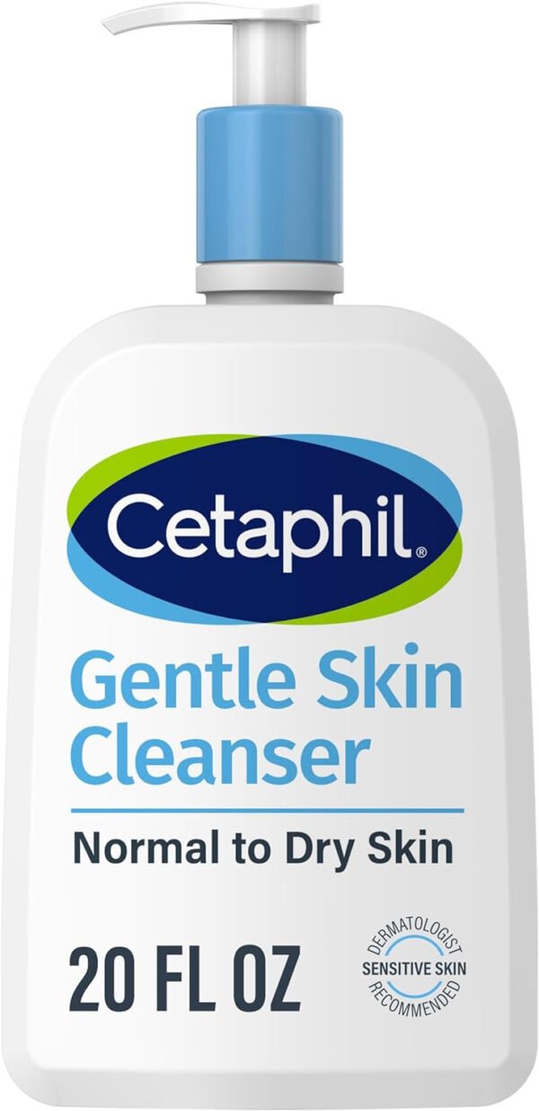 CETAPHIL Face Wash by , Hydrating Gentle Skin Cleanser for Dry to Normal Sensitive Skin, NEW 20 oz, Fragrance Free, Soap Free