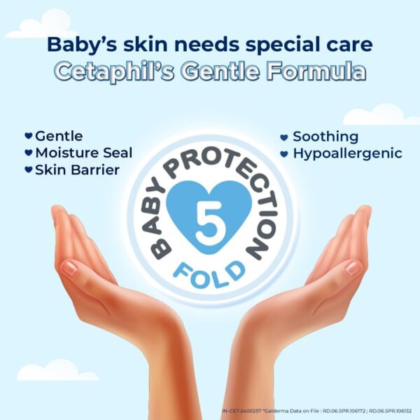 Cetaphil Baby Wash and Shampoo, Moisturizer gentle Cleanser, Foaming Wash with Organic Calendula, Unscented, 400ml - Image 5