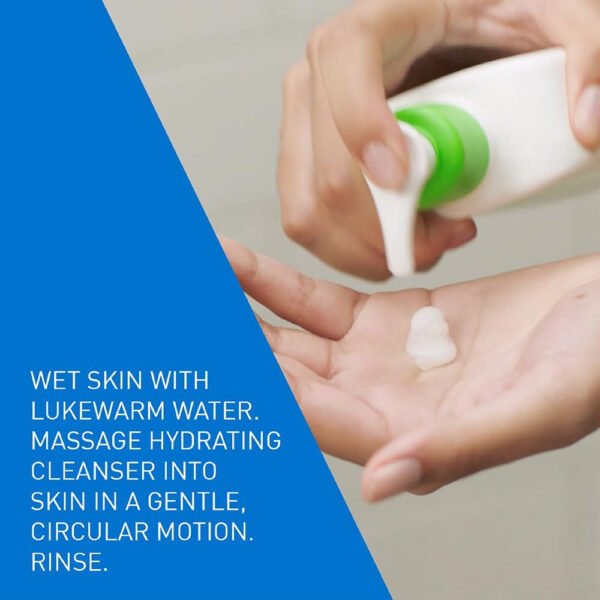 CeraVe Hydrating Cleanser | Face and Body Wash for Normal to Dry skin with Hyaluronic Acid and Ceramides | Fragrance Free Paraben Free |16Oz, (Pack of 1), 473 ML - Image 8