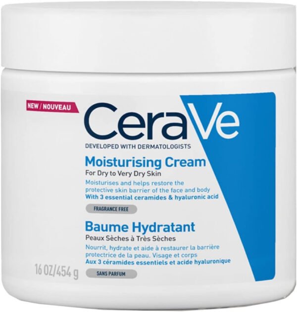 CeraVe Moisturizing Cream | 48H Body and Face Moisturizer for Dry to Very Dry Skin 16Oz, 454 g - Image 6