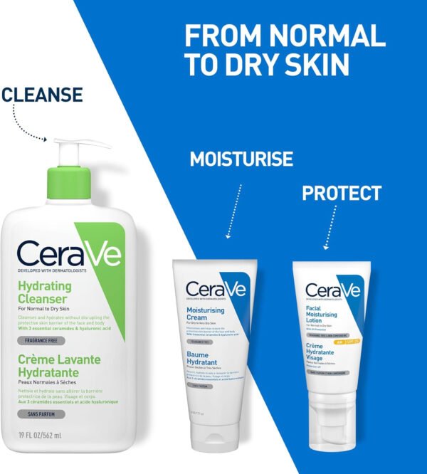 CeraVe Moisturizing Cream | 48H Body and Face Moisturizer for Dry to Very Dry Skin 16Oz, 454 g - Image 5
