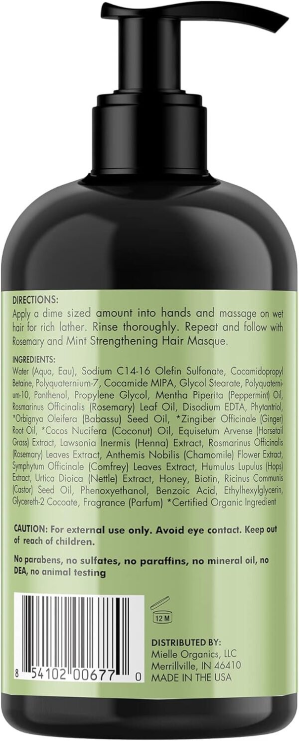 Mielle Organics MIELLE – ROSEMARY MINT, SCALP & HAIR OIL, INFUSED W/BIOTIN & ENCOURGES GROWTH, For daily use, SCALP TREATMENT, 59 ML - Image 9
