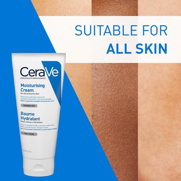 CeraVe Moisturising Cream for Dry to Very Dry Skin 177 ml with Hyaluronic Acid & 3 Essential Ceramides - Image 8