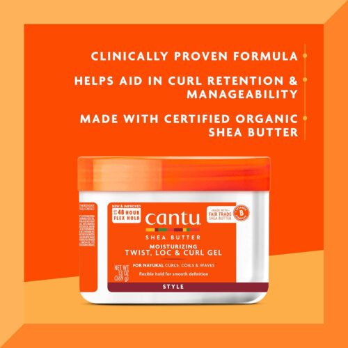 Cantu Shea Butter For Natural Hair Moisturizing Twist & Lock Gel, 13 Ounce (Pack Of 1) - Image 3
