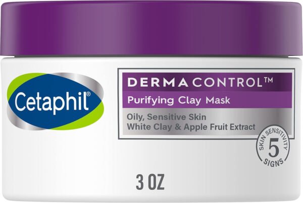 Cetaphil Clay Mask by Pro, Dermacontrol Purifying Clay Face Mask with Bentonite Clay for Blackheads and Pores, Designed for