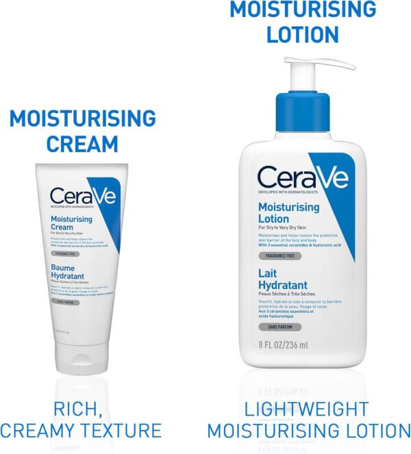 CeraVe Moisturizing Cream | 48H Body and Face Moisturizer for Dry to Very Dry Skin 16Oz, 454 g - Image 4
