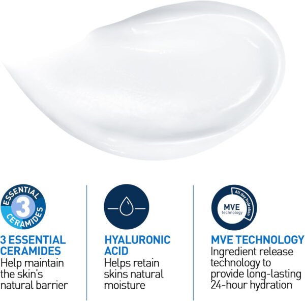CeraVe Moisturizing Cream | 48H Body and Face Moisturizer for Dry to Very Dry Skin 16Oz, 454 g - Image 2