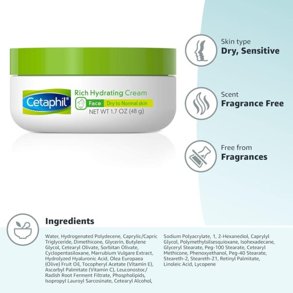 Cetaphil Rich Hydrating Night Cream, 1.7 Oz - Image 13