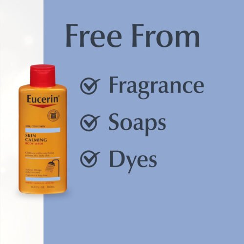Eucerin Skin Calming Body Wash - Cleanses and Calms to Help Prevent Dry, Itchy Skin - 16.9 fl. oz. Bottle, 500 ML (Pack of 1). - Image 5