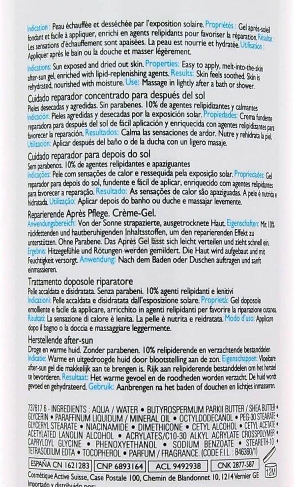 La Roche-Posay Posthelios Gel Hydrating After Sun for Unisex - 13.5 oz Gel - Image 3