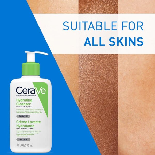 CeraVe Hydrating Cleanser | Face and Body Wash for Normal to Dry skin with Hyaluronic Acid and Ceramides | Fragrance Free - Image 9