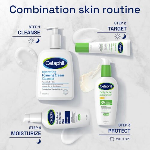 Cetaphil Cream to Foam Face Wash, Hydrating Foaming Cream Cleanser, 8 oz, For Normal to Dry, Sensitive Skin, with Soothing - Image 7
