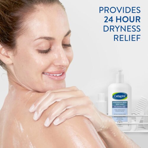 Cetaphil Body Wash by NEW Smoothing Relief Exfoliating Body Wash, Mildy Exfoliates to Smooth Rough, Textured Skin, 24 Hour - Image 4