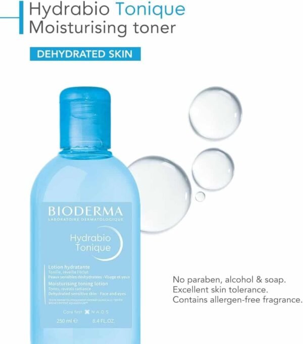 Bioderma Hydrabio Tonique Moisturizing Toning Lotion For Dehydrated Skin, 250ml - Image 6