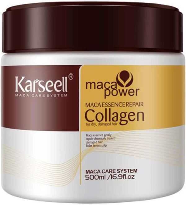 Karseell Hair Mask Collagen Treatment Natural Argan Oil Coconut conditioner for Dry Damaged Hair 16.9 oz (Pack of 1), 500 ML