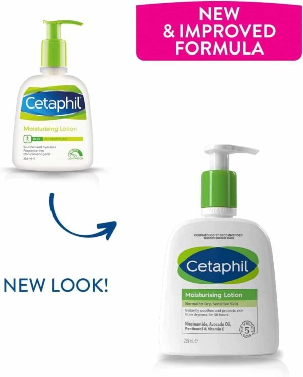Cetaphil Moisturizing Lotion, Face & Body Moisturizer for Men & Women, Normal to Dry Sensitive Skin, Unscented, 236 ML - Image 8