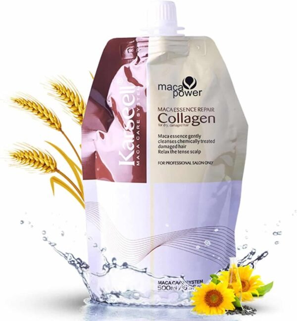 Karseell Hair Mask Collagen Treatment Natural Argan Oil Coconut conditioner for Dry Damaged Hair 16.9 oz (Pack of 1), 500 ML - Image 5