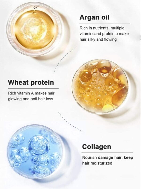 Karseell Hair Mask Collagen Treatment Natural Argan Oil Coconut conditioner for Dry Damaged Hair 16.9 oz (Pack of 1), 500 ML - Image 6