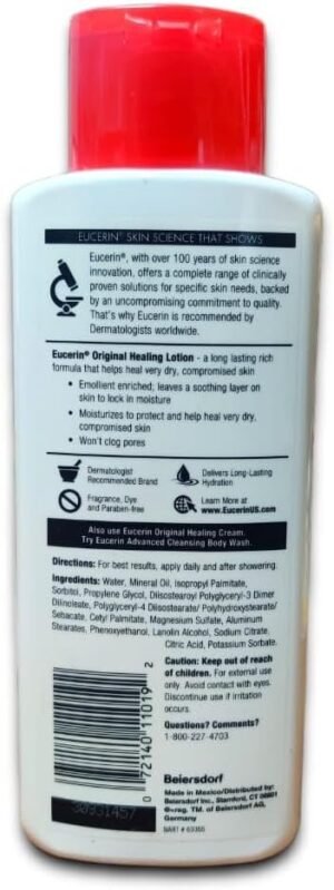 Eucerin Orig Ltn 8.4z Size 8.4z Eucerin Original Dry Skin Lotion