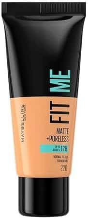 Maybelline New York Fit Me Matte and Poreless Foundation 220 Natural Beige, 30 ML