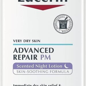 Eucerin Advanced Repair Night Lotion, 48 Hour Moisturizing Body Lotion for Dry Skin, Paraben Free Body Lotion with a